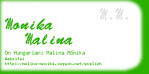 monika malina business card